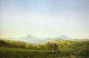 Caspar David Friedrich Bohemian Landscape with the Milesovka oil painting on canvas